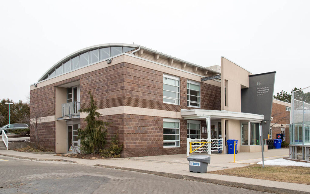 Exterior of Broadlands Community Recreation Centre.