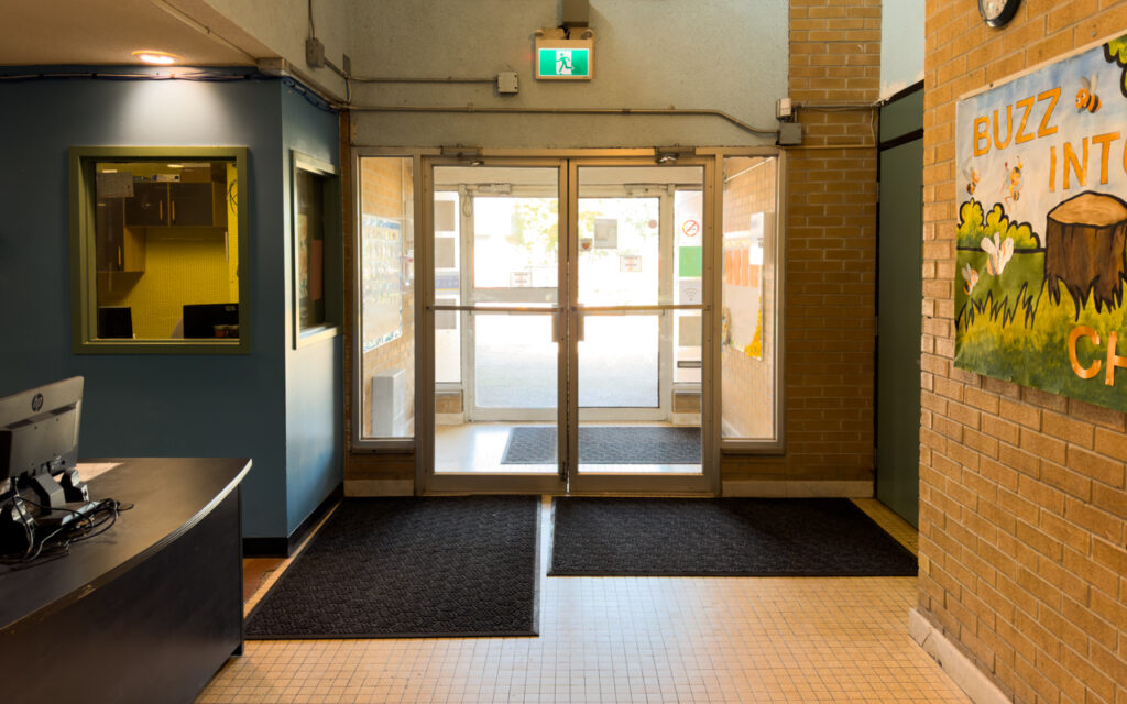 Lobby area at Chalkfarm Community Centre.